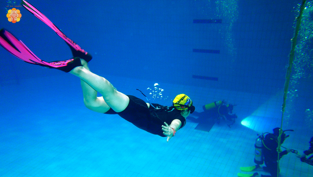 프리다이빙 체험 모습